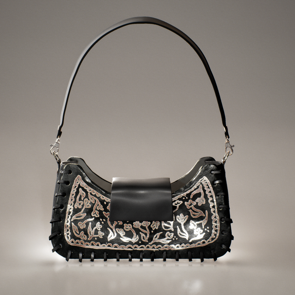PRECOMMANDE - 🖤 Sac en porcelaine noire et décor au platine 🖤