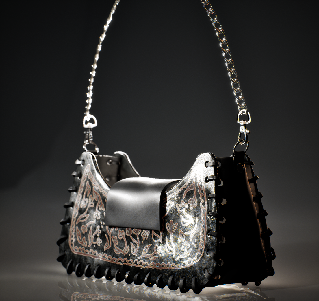 PRECOMMANDE - 🖤 Sac en porcelaine noire et décor au platine 🖤
