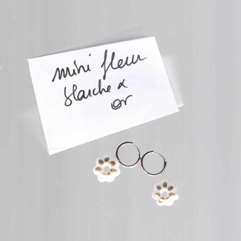 BO888 mini fleurs porcelaine et or