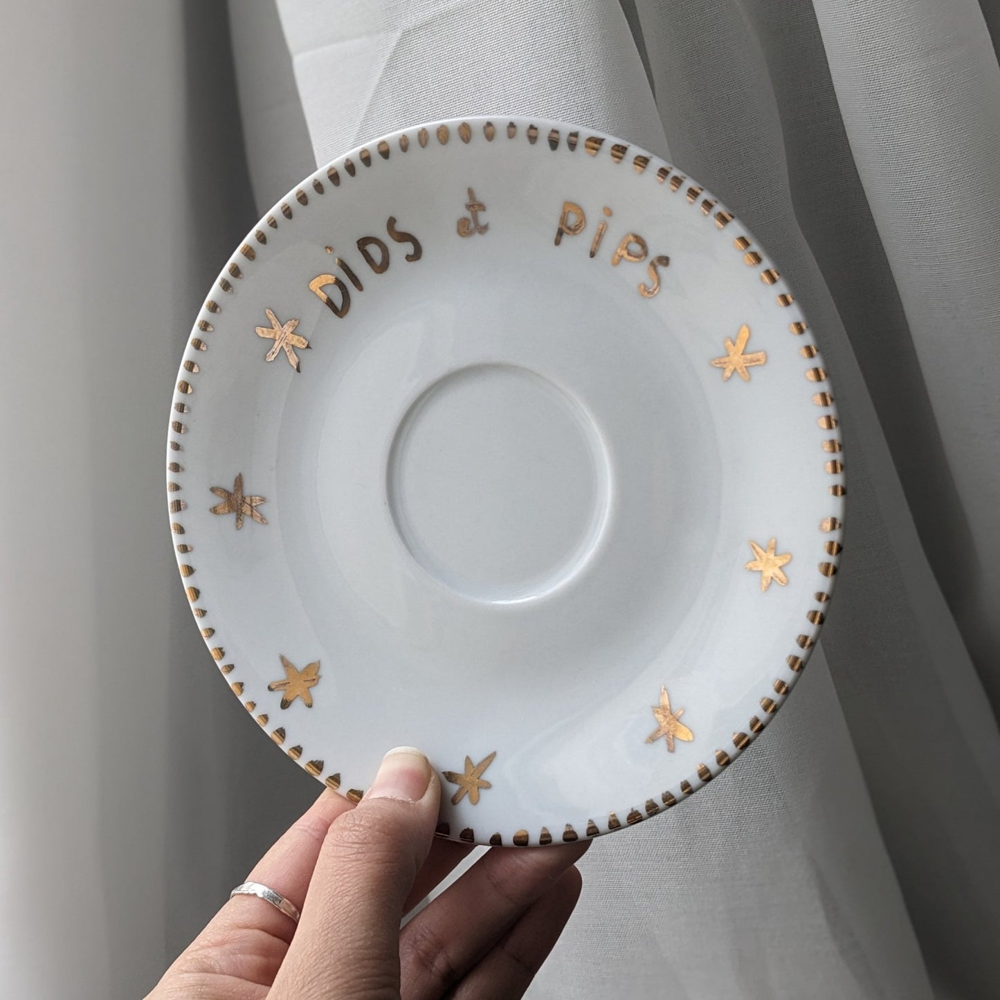 Porcelaine vintage personnalisée à l'or véritable