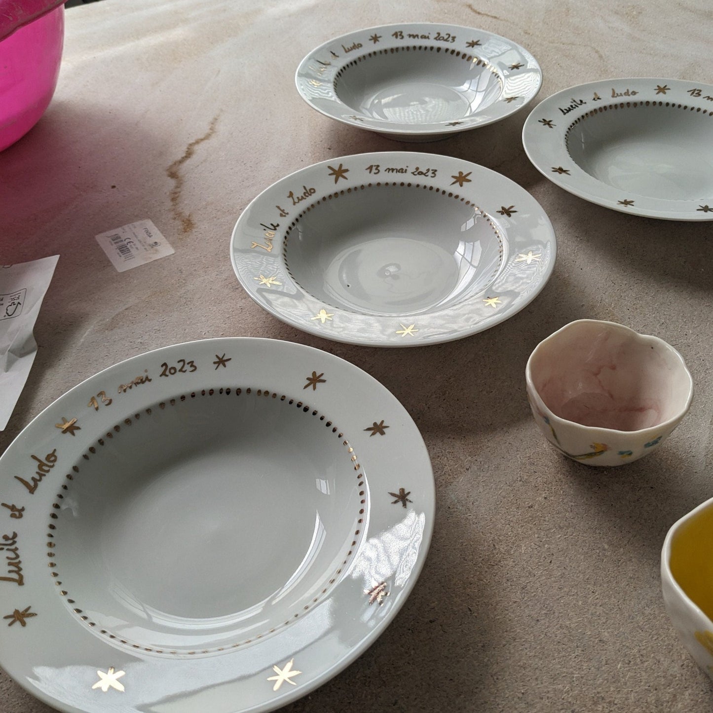 Porcelaine vintage personnalisée à l'or véritable