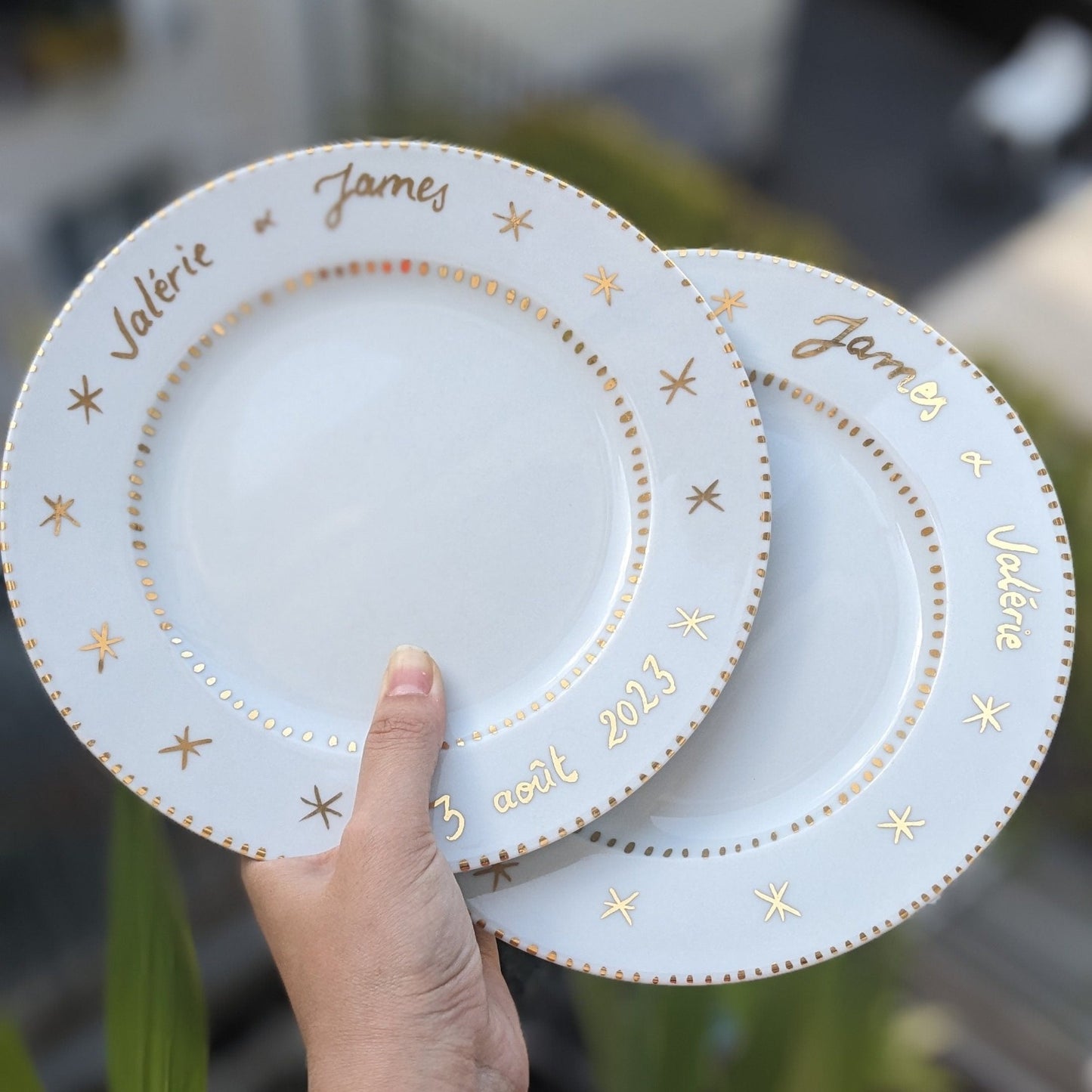 Porcelaine vintage personnalisée à l'or véritable